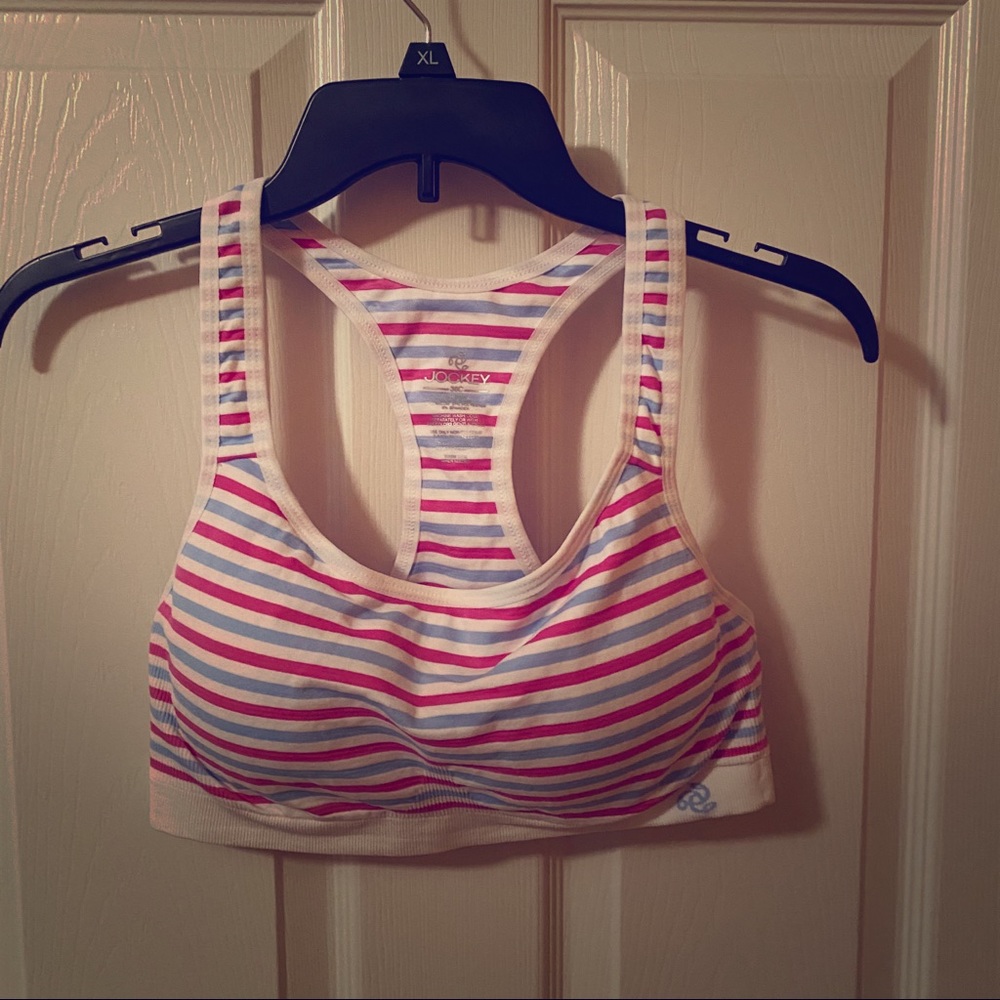 Jockey Striped Pattern Racerback Bra